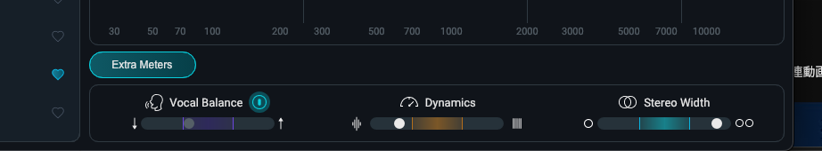 Extra Meters (Tonal Balance Control 3)
