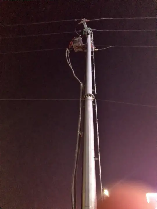 夜の電柱