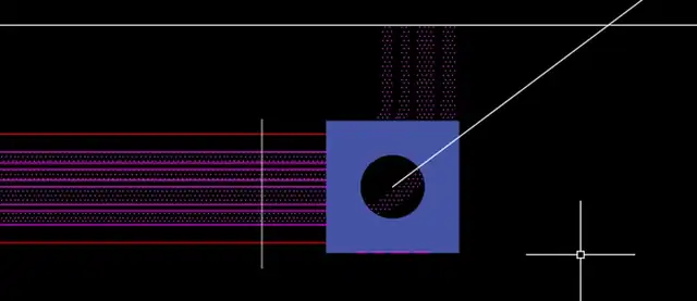 ハンドホールの記号の穴から、下のハッチングが透けて見えている